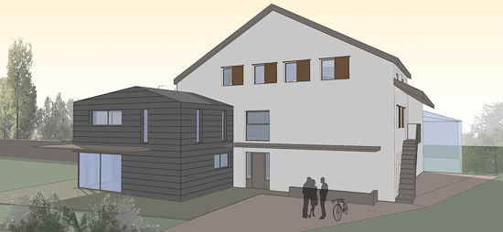 Agrandissement d'une maison de village à Bernex